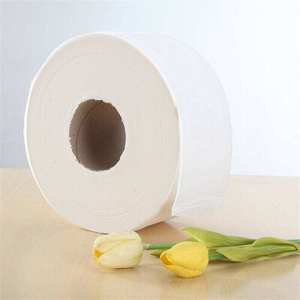 Soft Touch Professional 2 Ply Virgin White Bathroom Hotel Jumbo <b>Roll</b> <b>Toilet</b> Paper - Product Image 2