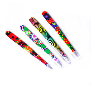 Ensemble d'extensions de cils et de pinces à sourcils en fibre de plasma noir Logo de volume russe Outil de cils en acier inoxydable - Product Image 5