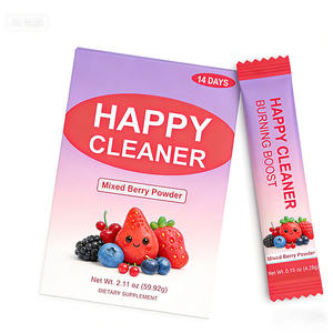 Suplementos Herbales en Polvo Happy Cleaner con Sabor a Sandía, Extracto de Frutas y Verduras para Acelerar el Metabolismo, Venta Caliente OEM - Product Image 1