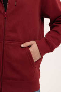 Sudadera con cremallera de tela de algodón para traje informal relajado Sudadera con capucha con cremallera bordada a la moda para ropa de moda - Product Image 6