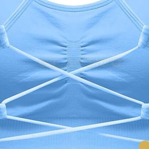 Soutien-gorge de sport pour femmes sur mesure, grande taille, respirant, avec logo sur le devant, maintien élevé, matière en élasthanne/nylon, en stock - Product Image 6