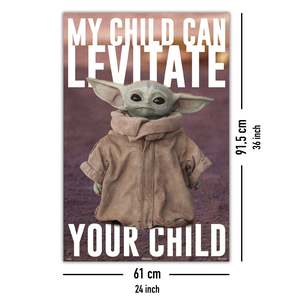 Póster de Estilo Moderno de The Mandalorian, Yoda y Baby Yoda (Grogu), Arte de Pared en Lienzo - Product Image 4