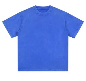 T-shirt bleu vintage oversize unisexe avec logo personnalisé, impression numérique, col rond, meilleure qualité, nouvel arrivage - Product Image 3