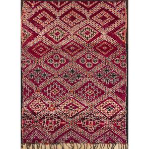 Tapis en laine noués à la main Nuray, géométriques et abstraits, pour la maison, le salon, l'entrée, le couloir, taille rectangulaire 9x12 - Pae-4599, couleur rouge orangé - Product Image 1