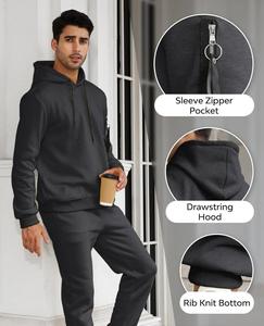 Chándal de nailon XXL de talla grande de alta calidad para hombre, logotipo personalizable, ropa deportiva de lana de invierno, transpirable, respetuoso con el medio ambiente, para correr - Product Image 2