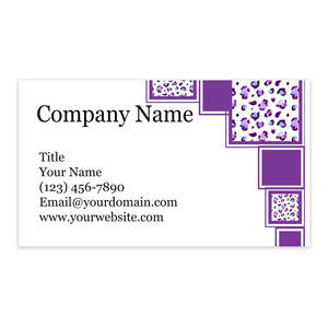 Diseñado para Triumph 40 + Diseños para mostrar su negocio Leopardo púrpura Diseño personalizado Tarjetas de visita personalizadas - Product Image 4