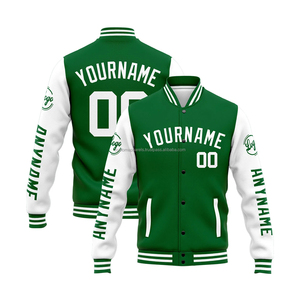 Chaqueta universitaria personalizada de lana y cuero con parches de chenilla y bordados premium para marcas de ropa urbana universitaria. - Product Image 1