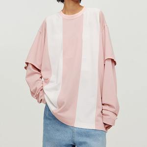 T-shirt élégant pour homme à double couche respirant 100% coton, style streetwear confortable, look moderne décontracté, taille plus - Product Image 4