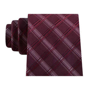 Cravatta a quadri slim fit da uomo Kenneth Cole Reaction Adam, rosso scuro, taglia normale - Product Image 2