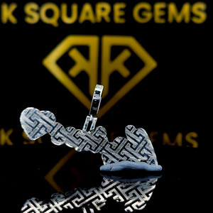 Nombre personalizado y corazón Rosa Hip Hop colgante Moissanite y joyería de hielo para niños joyería personalizada de Hip Hop para niños - Product Image 5