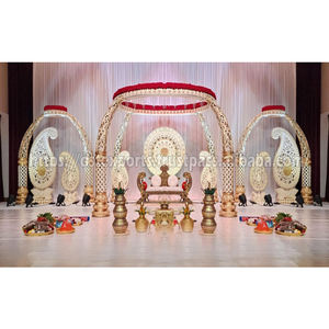 เสาไฟเบอร์สีขาวสำหรับงานแต่งงานของชาวฮินดูผู้ผลิต mandapam สำหรับงานใหญ่ในสหราชอาณาจักร - Product Image 1