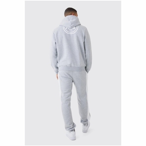 Sweat à capuche épais en coton biologique 100% pour hommes, motif solide, perlé, brodé, long XL, hiver, teint uni - Product Image 5