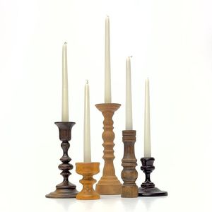 <b>Black</b> Luxury Wood Base Candle Holder Wood <b>Candlesticks</b> with Christmas Occasion - Product Image 6
