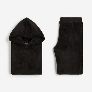 เสื้อมีฮู้ดฮิปฮอปขนแกะลำลองสำหรับผู้ชายผู้หญิงเสื้อแฟชั่นปักลายสีแดงดำเทา - Product Image 1