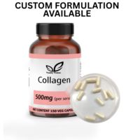 Vanity Vision Collagen 500mg Capsules de soutien immunitaire à base de plantes - Sans produits laitiers pour hommes et femmes