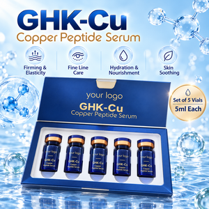 Sérum facial au peptide de cuivre GHK-Cu, anti-âge, anti-rides, réparation de la peau, raffermissant et liftant, testé par des dermatologues, OEM - Product Image 2