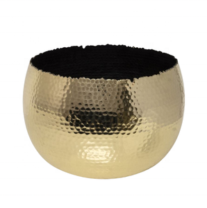 Macetero de metal martillado decorativo de lujo, maceta de jardín moderna de Latón chapado, con acabado personalizado - Product Image 6