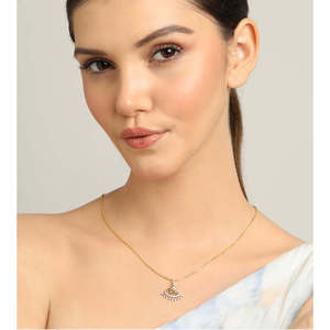 Collar con Colgante Irina de Plata de Ley 925 CLARA, Cadena Geométrica, Oro Rosa, Zirconia, Diamante, Perla, Regalo Religioso de Moda para Compromiso - Product Image 5