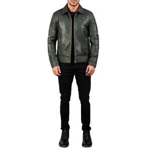 Compre nueva llegada Chaqueta de cuero de cordero de moda para hombres Chaquetas de cuero para hombres 2025 - Product Image 1