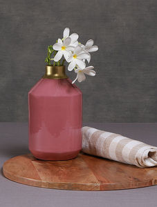 Florero de Metal con texturizado para decoración del hogar, florero Retro de lujo, Vintage, negro, para suelo, mesa, Europa, rústico - Product Image 4