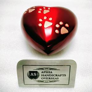 Cœur rose avec support, souvenir de crémation pour les cendres - Product Image 3