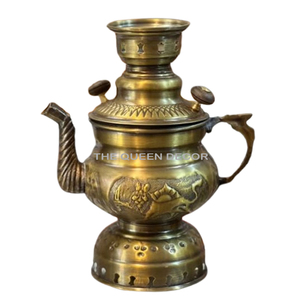 Juego de tetera y cafetera de diseño árabe de cobre de alta calidad, la mejor opción, juego de jarra de Metal ecológico sostenible, Juego de 2 piezas - Product Image 4