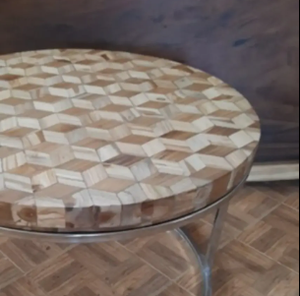 Meilleure qualité 3D SS Table en bois Design indonésien classique moderne pour hôtels en plein air salon chambre hôpital/salle à manger utilisation - Product Image 4