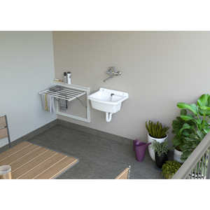 Lavello da Cucina Mongardi Vela Line 50L Multiuso, Montaggio a Parete, Resistente agli Acidi, per Uso Interno ed Esterno, con Rubinetto a Foro Singolo - Product Image 4