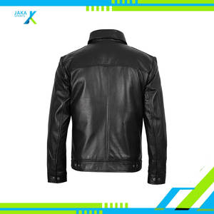 Chaqueta de invierno de piel de cordero auténtica para hombre, abrigo de cuero suave de estilo clásico Vintage, moda informal, transpirable, personalizable - Product Image 5