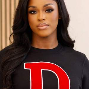 Big D DST Chenille Crewneck Sweatshirt Noir Premium Fleece Sorority Apparel Greek Delta Statement Winter Top - Product Image 6