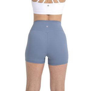 Pantalones cortos de Yoga Cruz cintura alta Levantamiento de cadera Nylon gimnasio corto Yoga Fitness mujeres ciclismo apretado elástico transpirable deportes pantalones cortos - Product Image 3