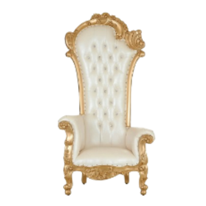 Chaises de trône en or crème royale meubles en bois classiques de luxe pour la maison salon hôtel mariage cabriolet pour parc super - Product Image 6