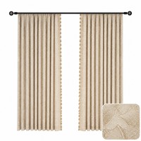 Rideau occultant jacquard chenille 70-90% polyester, doux, thermique, isolant, moderne et minimaliste, pour chambre et salon, toutes saisons
