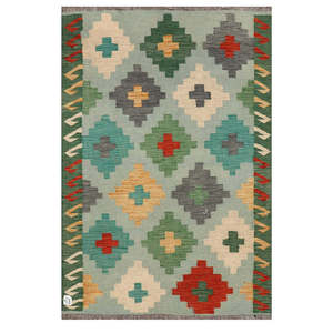 พรมกิลิมไมมาณา อัฟกานิสถาน ขนาด 149 x 101 ซม. ชุดพรมพื้นที่แบบดั้งเดิมของชาวอัฟกัน - Product Image 1