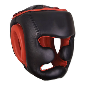 หมวกมวยหนังปรับได้หมวกกันน็อคสำหรับชกมวยปรับได้ - Product Image 3