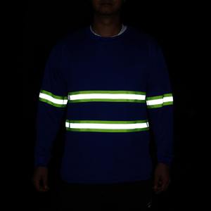 เสื้อยืดทำงานแบบสะท้อนแสง แขนยาว ระบายอากาศ แห้งเร็ว มองเห็นได้ชัดเจน สั่งทำโลโก้ได้ ขายส่ง - Product Image 2