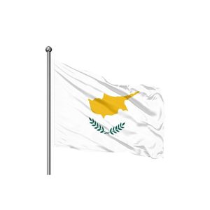 Digital Print Cyprus Outdoor <b>Flag</b> 3x5ft Aluminum <b>Pole</b> Polyester or Silk Material - Product Image 3