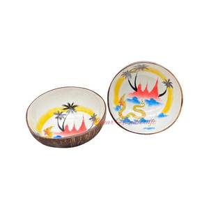 Cuenco de cáscara de coco natural ecológico con logotipo personalizado hecho en Vietnam para mezclar frutas, ensaladas, cuencos de coco personalizados - Product Image 5