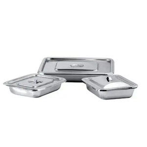 Bandeja profesional de acero inoxidable, bandeja profesional de alta resistencia y borde profundo, instrumentos huecos, bandeja de soporte de herramientas médicas - Product Image 2
