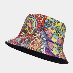 New arrival OEM Design Summer Travel Double-Side Unisex Fisherman <b>Cap</b> Printed Packable Fashion Bucket Hat - Product Image 2