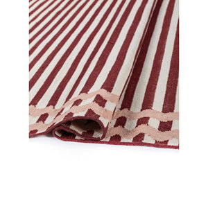 Classic Alhambra Red Orange Flat Weave Wool <b>Rugs</b> Striped Rectangle Jute <b>Rugs</b> for Home for Hallway Room Bedside Decor-ADWL-13291 - Product Image 2