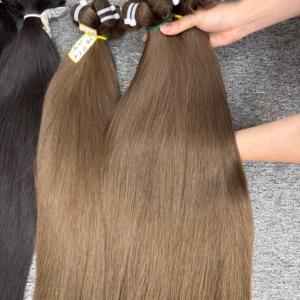 Peluca de extensiones de cabello humano alineada con cutícula recta de doble dibujado de trama vietnamita virgen Natural 2024 - Product Image 3