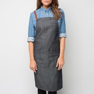 Premium <b>Denim</b> Barber <b>Apron</b> with Custom Print - Modern Work <b>Apron</b> with Pockets - Ideal for Hair Artists <b>Aprons</b> - Product Image 4
