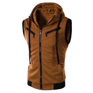 Sudaderas con capucha sin mangas para hombre con estampado personalizado de alta calidad, ropa para correr para gimnasio, camiseta sin mangas transpirable para hombre - Product Image 5