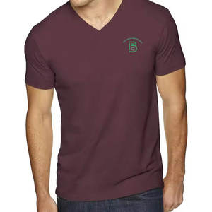 Camisetas de Cuello en V para Hombre, Logotipo Personalizado, 100% Algodón, Manga Corta, Ropa Casual, Camisetas de Cuello en V al por Mayor - Product Image 1