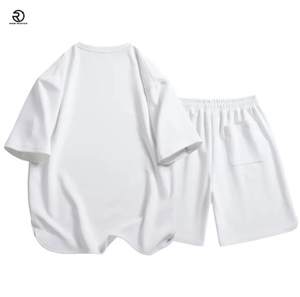 Custom <b>Men</b> Summer Fashion Set Breathable Cotton Casual <b>T</b>-<b>Shirt</b> <b>And</b> <b>Shorts</b> 2 Piece <b>Short</b> Tracksuit - Product Image 5