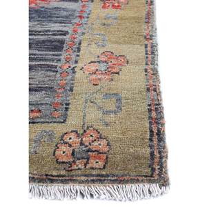 Alfombras de Lana Anudadas a Mano Nuray, Diseño Rectangular con Medallón Rojo Naranja y Patrones Abstractos para el Hogar, para Sala de Estar y Dormitorio, 9x12, Pae-2967 - Product Image 4