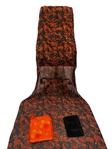 Vêtements Kanga pour femmes Faransawi, luxe, écologiques, en coton et élasthanne, 3 pièces, robe Dirac, manches longues, ruban en dentelle, floral, ample - Product Image 5