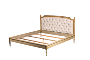 Sanare เตียงเกาหลีหรูหรากลางศตวรรษที่ทันสมัยไม้แข็งอะคาเซียพร้อมหัวเตียงหุ้มพับได้เป็นมิตรกับสิ่งแวดล้อม - Product Image 4