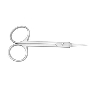 Tijeras para cutículas con logotipo personalizado, tijeras afiladas de acero inoxidable con punta curva recta, cortaúñas fino, tijeras de manicura de plástico - Product Image 4